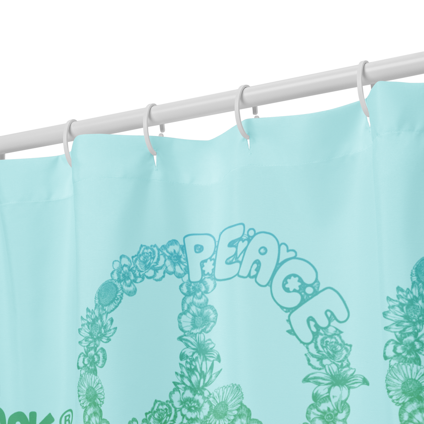 Rainbow Peace Sign Shower Curtain