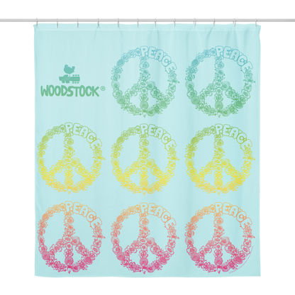 Rainbow Peace Sign Shower Curtain